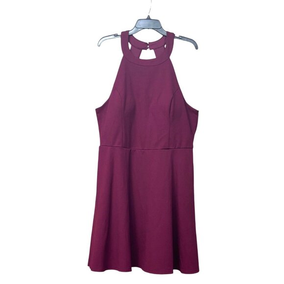 Speechless Plus Size Cutout Bow Back Fit & Flare Dress, New Magenta, - Picture 10 of 11